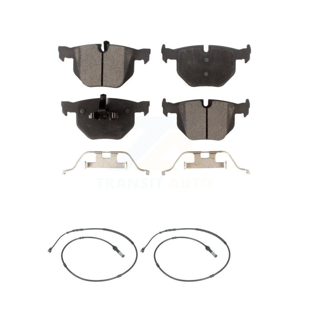 Ceramic Disc Brake Pads And Wear Sensors Rear Kit For BMW 335i xDrive