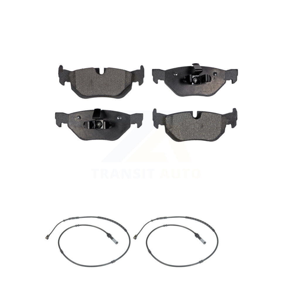 Ceramic Disc Brake Pads And Wear Sensors Rear Kit For 2013 BMW 328i xDrive 3.0L