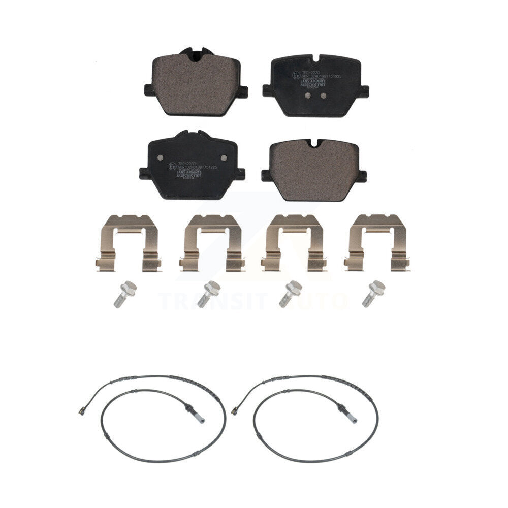 Ceramic Disc Brake Pads And Wear Sensors Rear Kit For 2019 BMW 330i xDrive Wagon