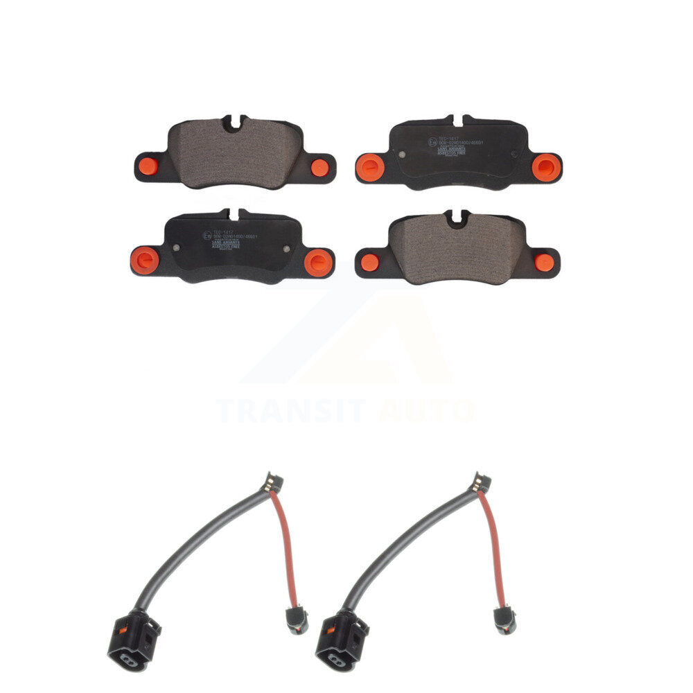 Ceramic Disc Brake Pads And Wear Sensors Rear Kit For Porsche Panamera