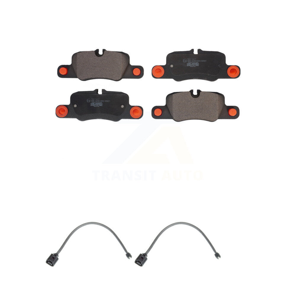 Ceramic Brake Pad & Wear Sensor Rear Kit For 12-16 Porsche Panamera with Harness