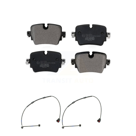 Ceramic Brake Pads Wear Sensor Rear Kit For 16 Jaguar F-Type Project 7 with 5.0L