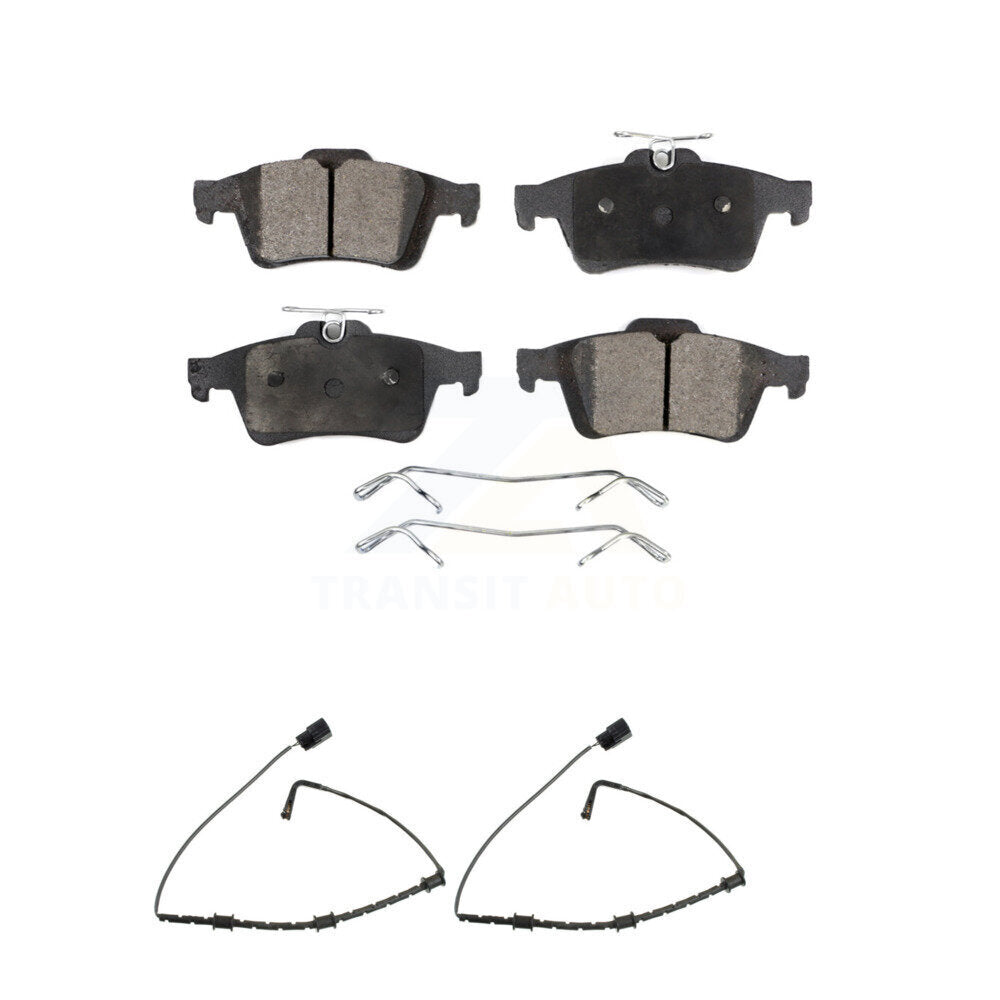 Ceramic Disc Brake Pads And Wear Sensors Rear Kit For Jaguar XJ From VIN #V90866