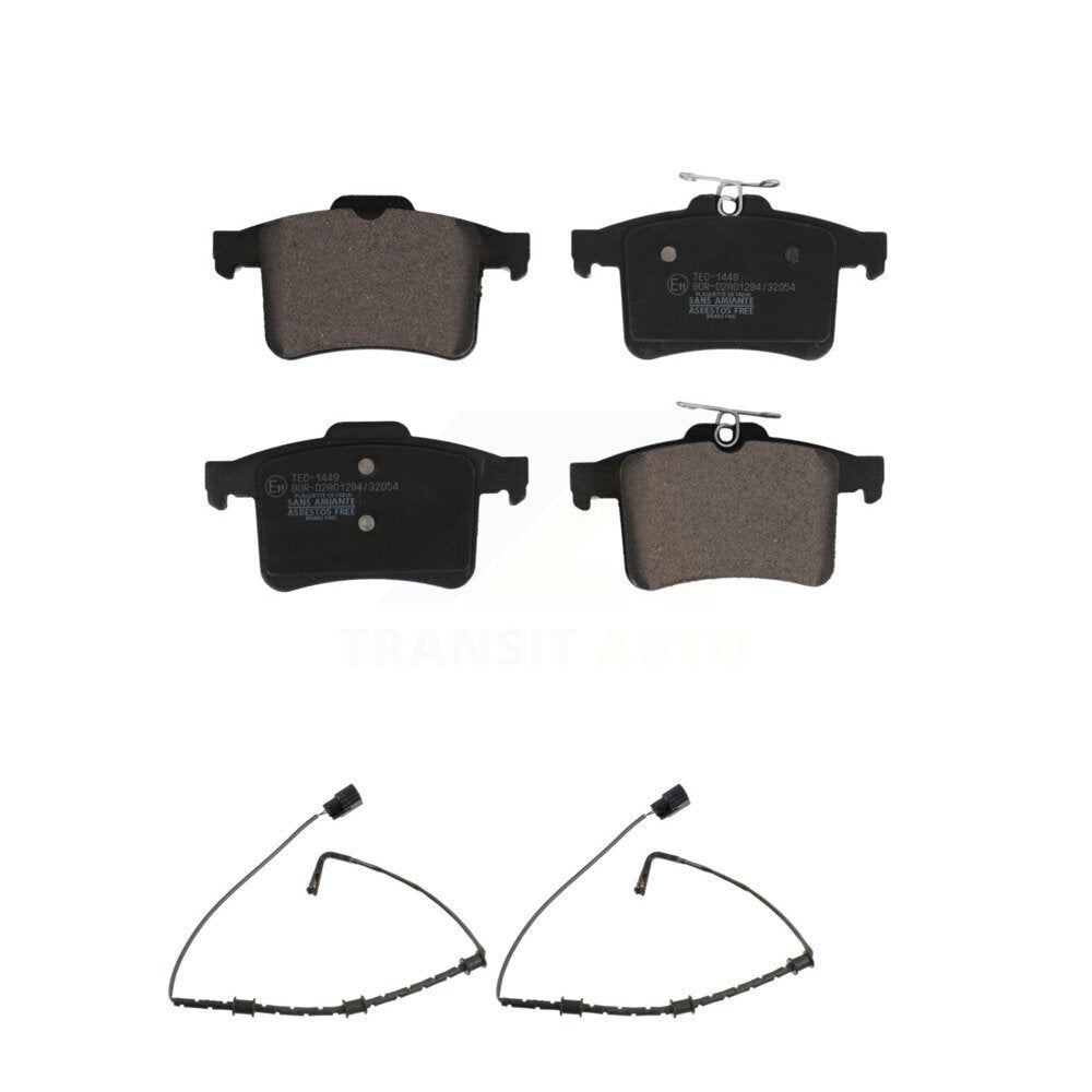 Ceramic Disc Brake Pad & Wear Sensor Rear Kit For Jaguar XJ XJR From VIN #V90866