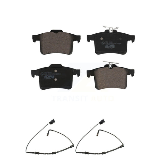 Ceramic Disc Brake Pad & Wear Sensor Rear Kit For Jaguar XJ XJR From VIN #V90866