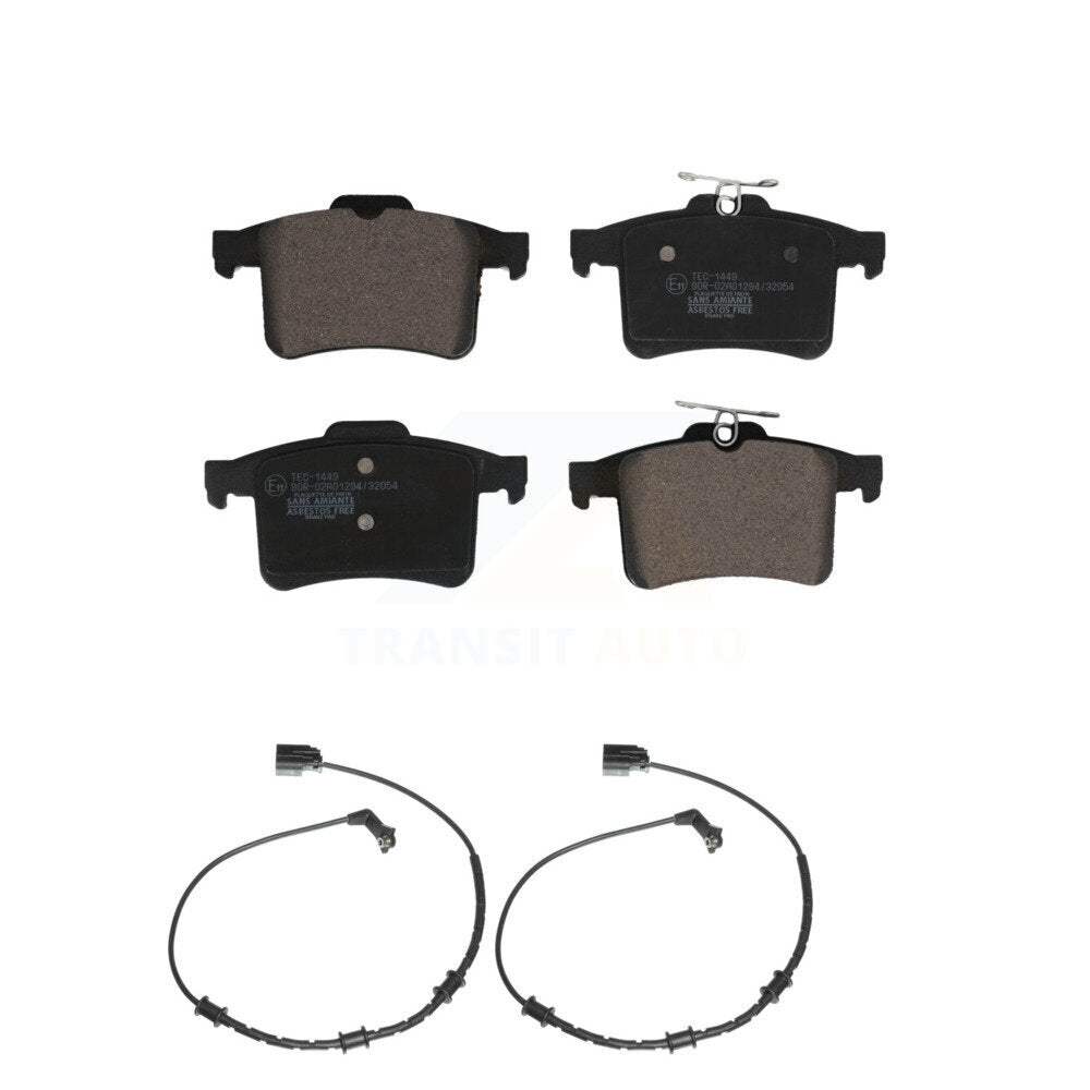 Ceramic Disc Brake Pad & Wear Sensor Rear Kit For Jaguar XF XJ XFR XKR XFR-S XJR
