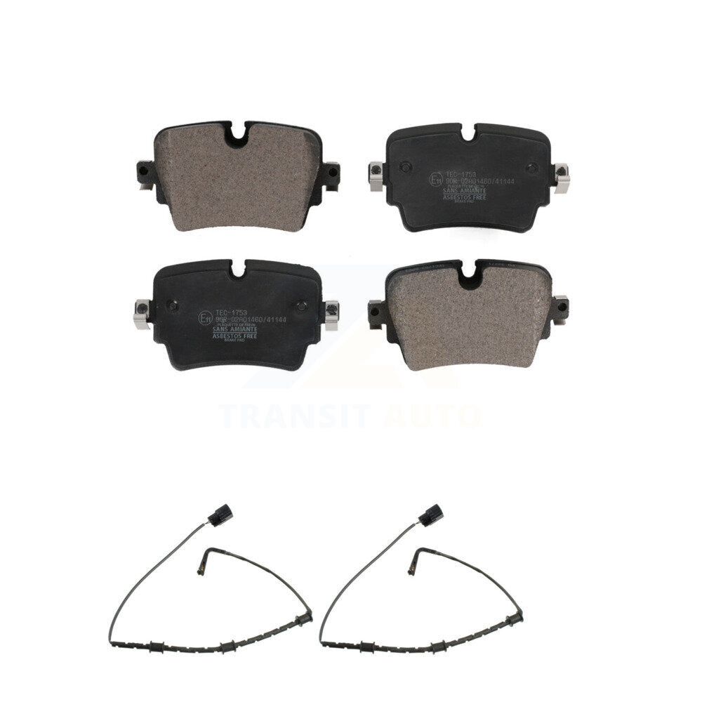 Ceramic Disc Brake Pads And Wear Sensors Rear Kit For Jaguar XJ XJR575