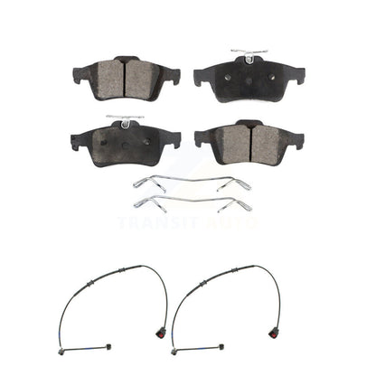 Ceramic Disc Brake Pads And Wear Sensors Rear Kit For Jaguar XK XKR