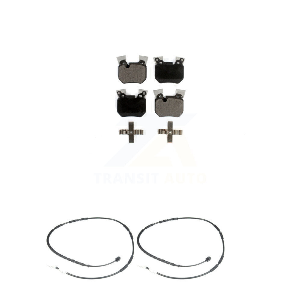 Ceramic Disc Brake Pads And Wear Sensors Rear Kit For 2012-2013 BMW 135i 3.0L