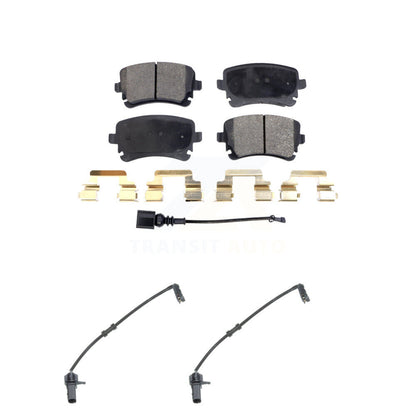 Ceramic Brake Pads Extra Wear Sensor Rear Kit For 2010 Audi A8 Quattro 6.0L/4.2L