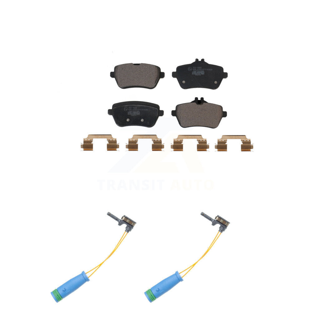 Ceramic Disc Brake Pad And Wear Sensor Rear Kit For 2015 Mercedes-Benz S400 3.0L
