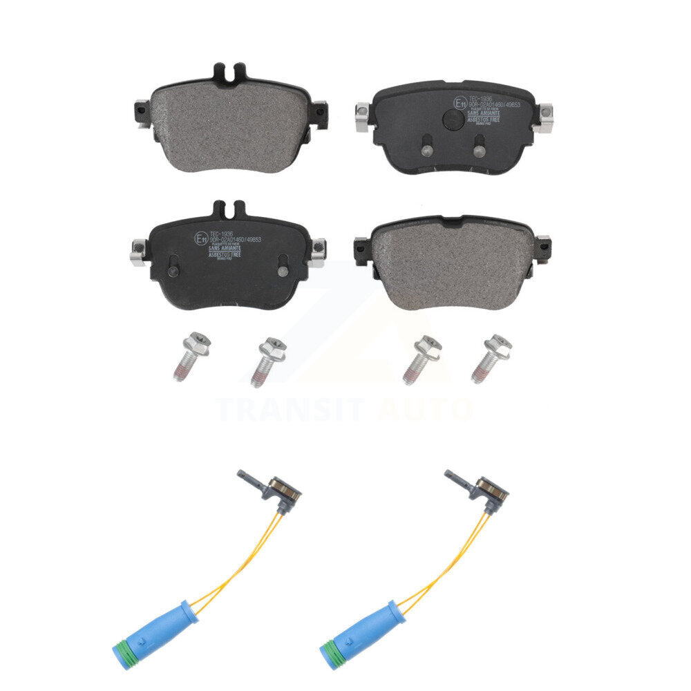 Ceramic Disc Brake Pads And Wear Sensors Rear Kit For Mercedes-Benz E300