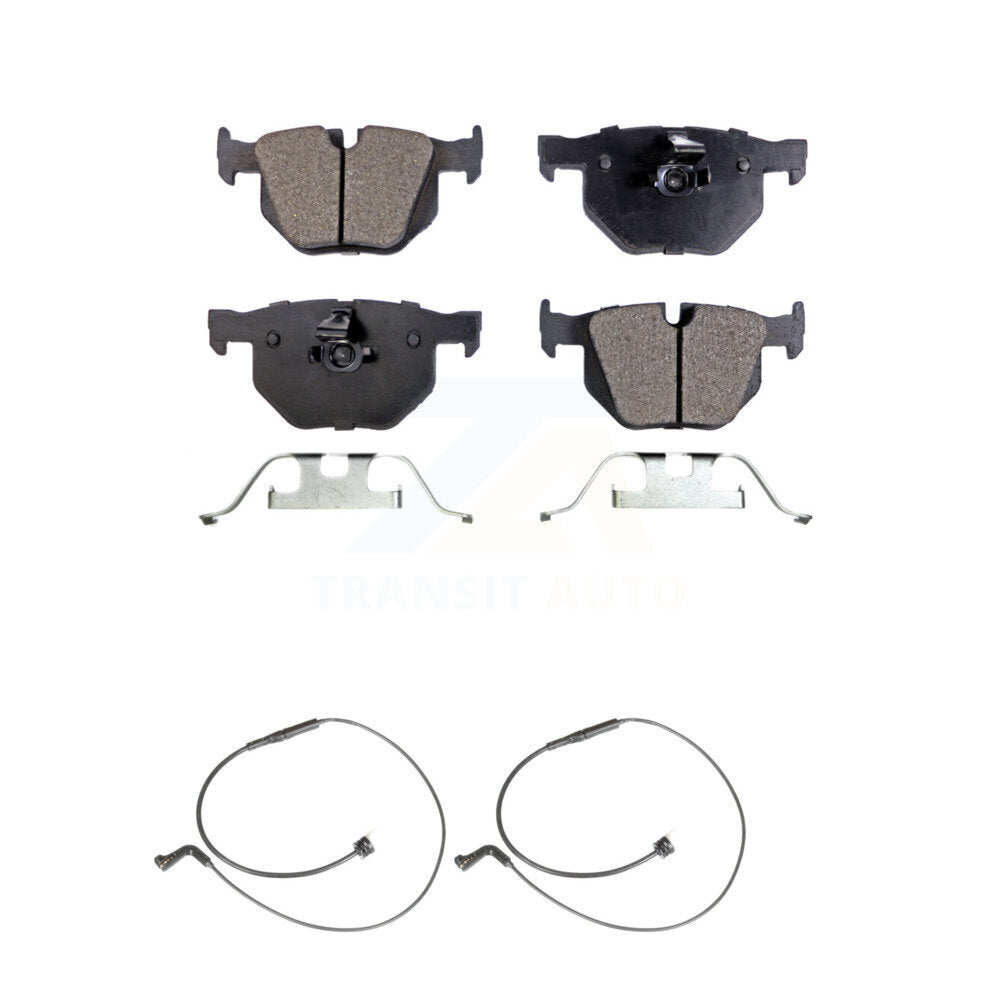 Ceramic Disc Brake Pads And Wear Sensor Rear Kit For BMW 530xi 535i xDrive 535xi