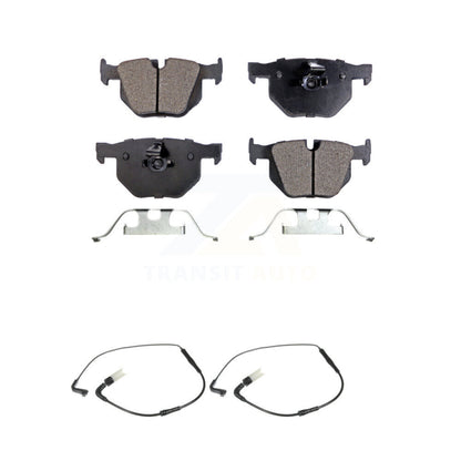 Ceramic Brake Pads Wear Sensor Rear Kit For BMW 530i 530xi 528i xDrive 525i 535i