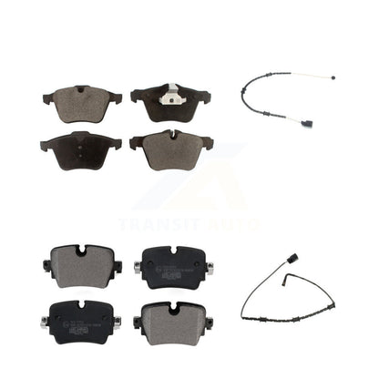 Ceramic Disc Brake Pads And Wear Sensors Front Rear Kit For Jaguar XJ