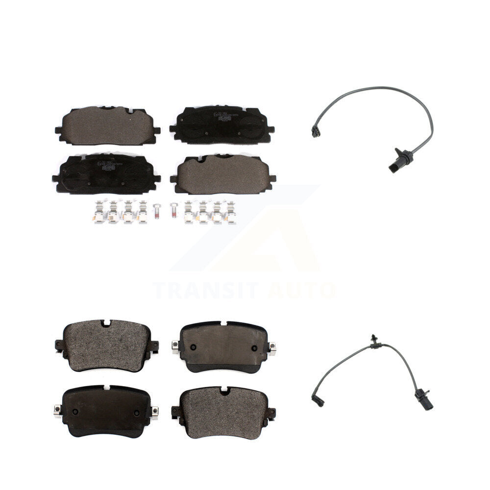 Ceramic Disc Brake Pads And Wear Sensor Front Rear Kit For Audi Q7 Q8 A8 Quattro