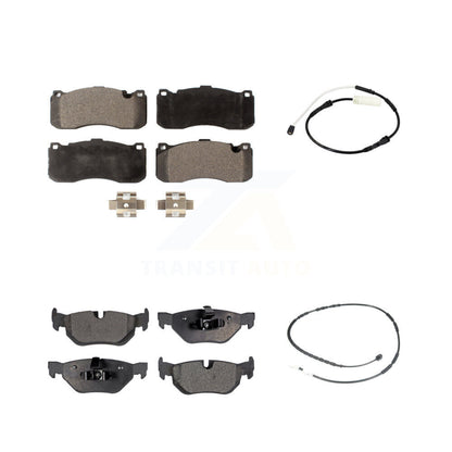 Ceramic Disc Brake Pads And Wear Sensors Front Rear Kit For BMW 328i