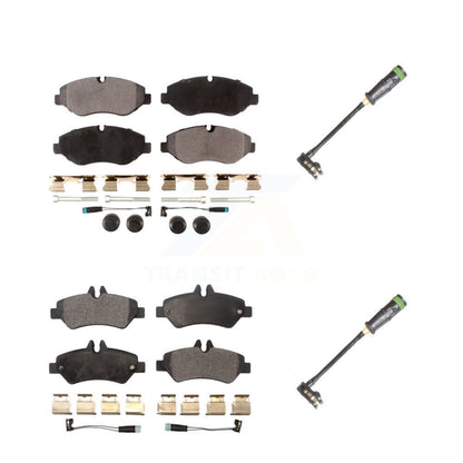 Ceramic Disc Brake Pads And Extra Wear Sensors Front Rear Kit For