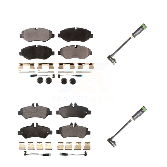 Ceramic Disc Brake Pads And Extra Wear Sensors Front Rear Kit For