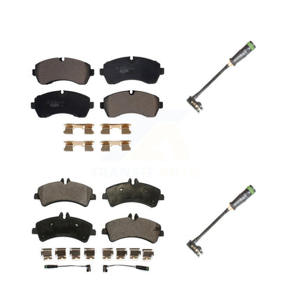Ceramic Disc Brake Pads And Extra Wear Sensors Front Rear Kit For