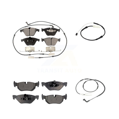 Ceramic Disc Brake Pads And Extra Wear Sensors Front Rear Kit For BMW 323i 328i
