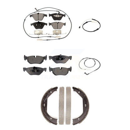 Ceramic Disc Brake Pads And Extra Wear Sensors Front Rear Kit (5Pc) For BMW 328i
