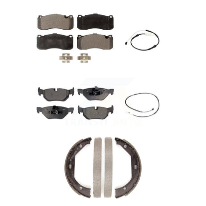Ceramic Disc Brake Pads And Wear Sensors Front Rear Kit (5Pc) For BMW 328i