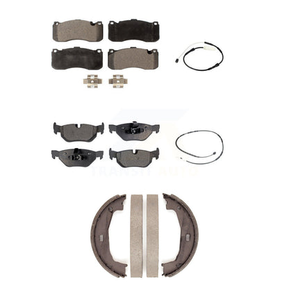 Ceramic Disc Brake Pads And Wear Sensors Front Rear Kit (5Pc) For BMW 328i
