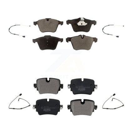 Ceramic Disc Brake Pads And Wear Sensors Front Rear Kit For Jaguar XJ