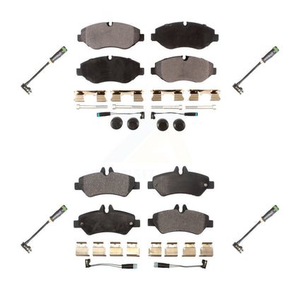 Ceramic Disc Brake Pads And Extra Wear Sensors Front Rear Kit For