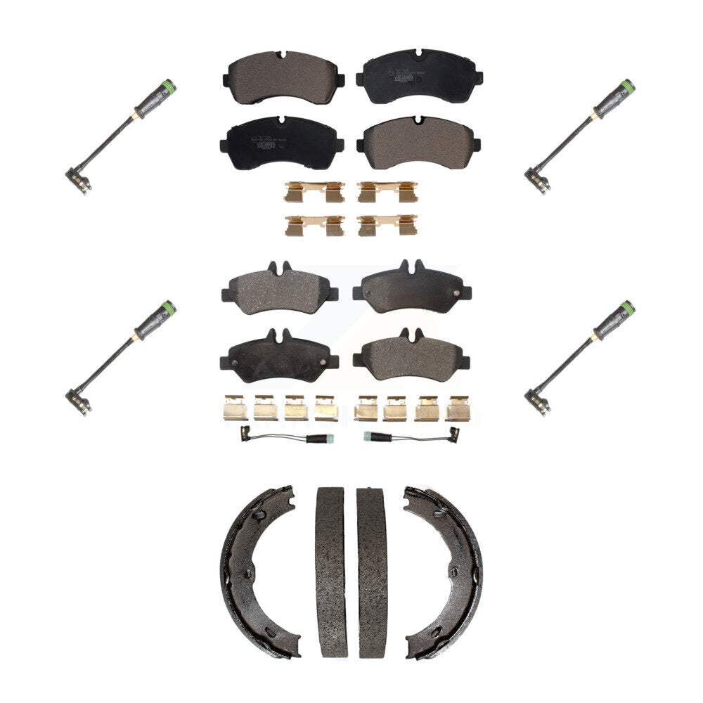Ceramic Disc Brake Pads And Extra Wear Sensors Front Rear Kit For