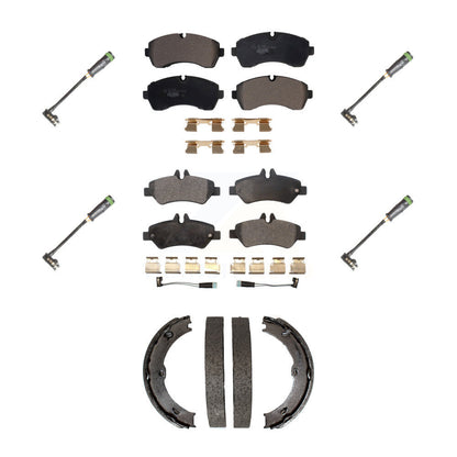 Ceramic Disc Brake Pads And Extra Wear Sensors Front Rear Kit For