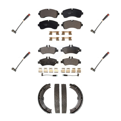 Ceramic Brake Pad Extra Wear Sensor Front Rear Kit (7Pc) For Dodge Sprinter 3500