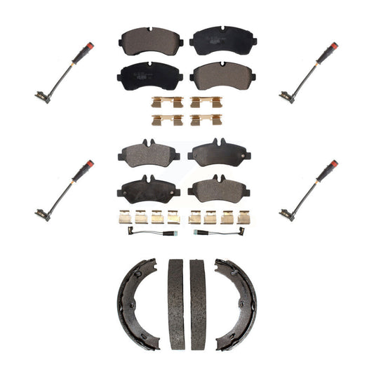 Ceramic Brake Pad Extra Wear Sensor Front Rear Kit (7Pc) For Dodge Sprinter 3500