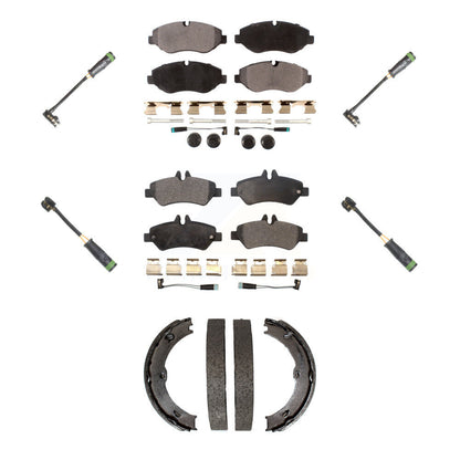 Ceramic Disc Brake Pads And Extra Wear Sensors Front Rear Kit For