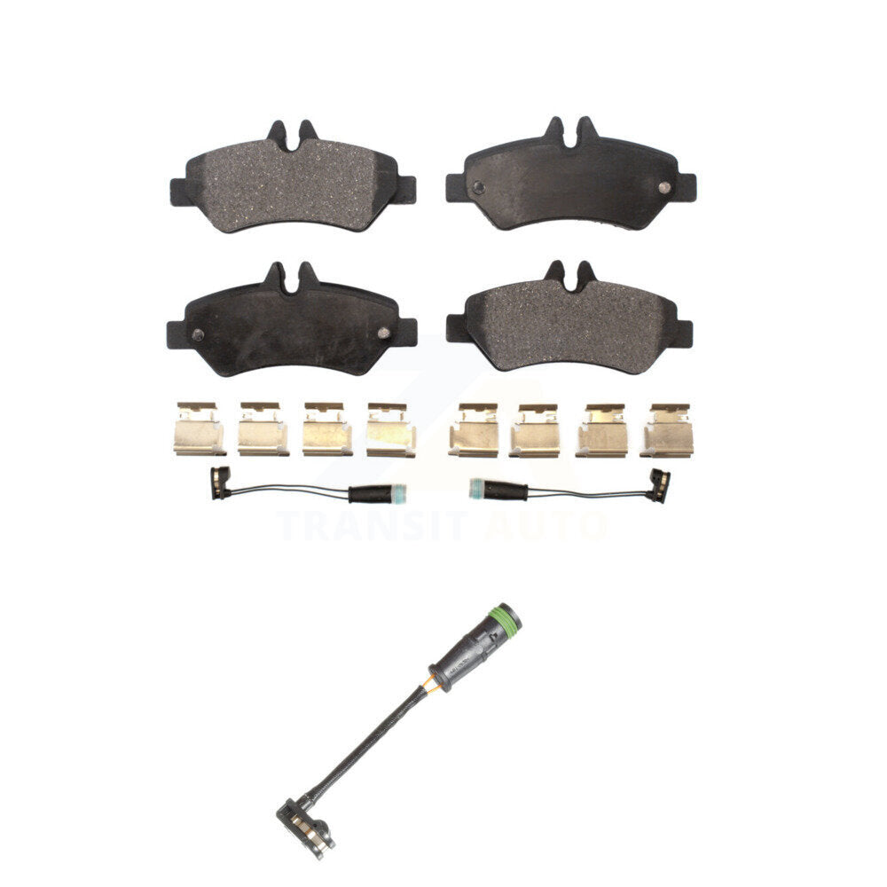 Ceramic Brake Pad Extra Wear Sensor Rear Kit For Freightliner Sprinter 2500 3500