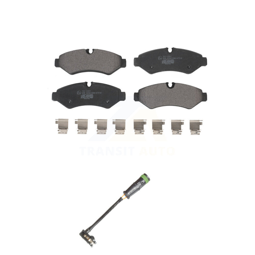 Ceramic Brake Pads Wear Sensor Rear Kit For Freightliner Sprinter 2500 3500 1500