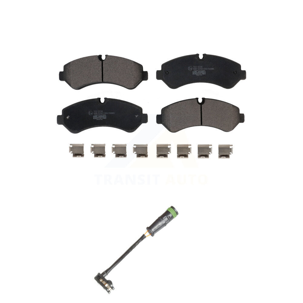 Ceramic Disc Brake Pads And Wear Sensors Rear Kit For Freightliner Sprinter 3500