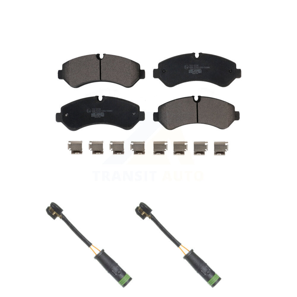 Ceramic Brake Pads & Wear Sensor Rear Kit For Mercedes-Benz Sprinter 4500 3500XD