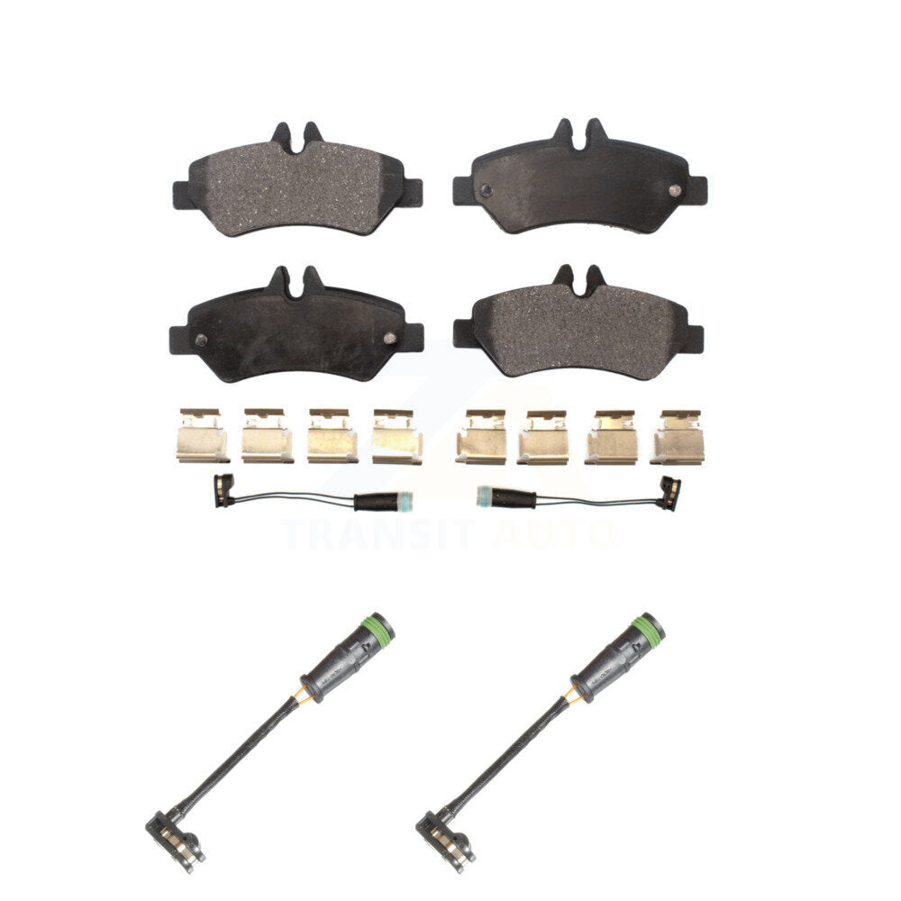 Ceramic Brake Pad Extra Wear Sensor Rear Kit For Freightliner Sprinter 2500 3500