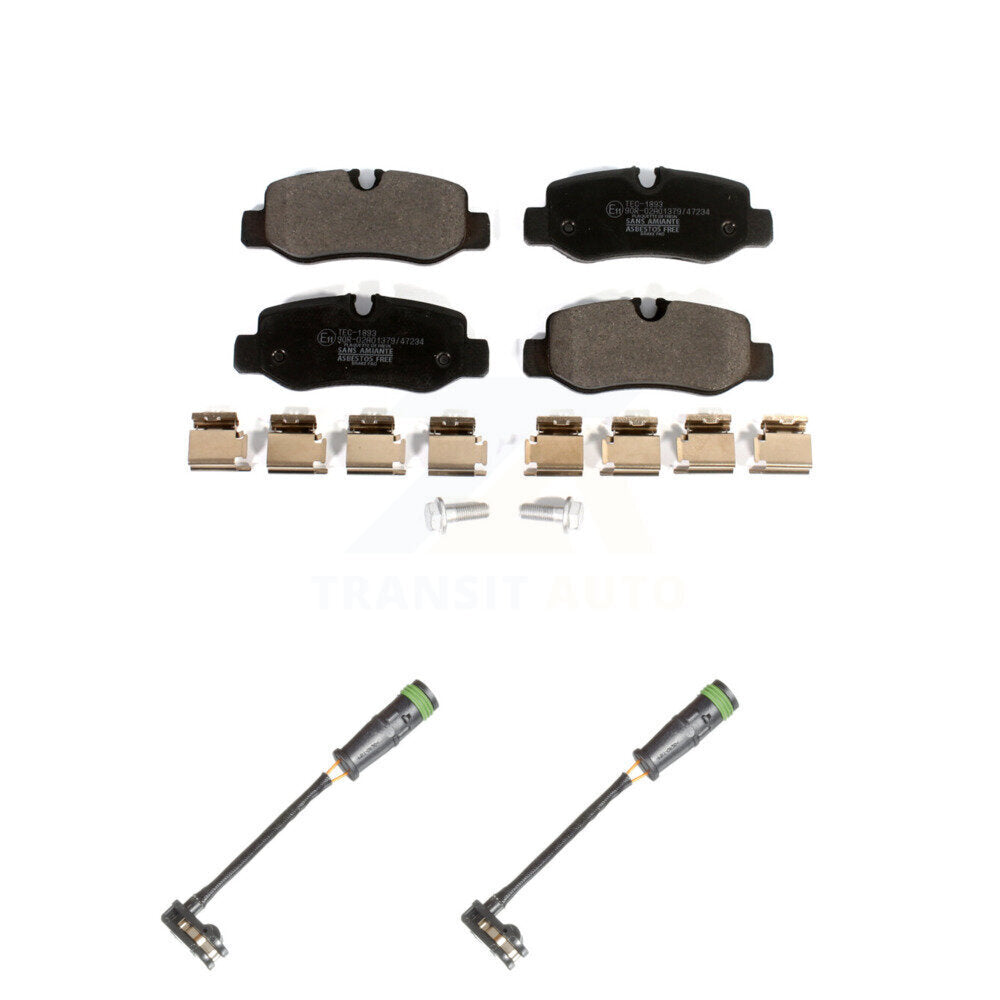 Ceramic Disc Brake Pads And Wear Sensors Rear Kit For Mercedes-Benz Metris 2.0L