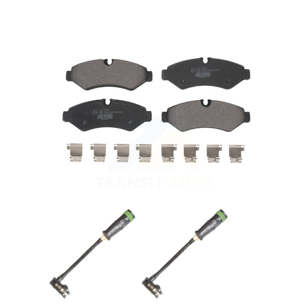 Ceramic Brake Pads Wear Sensor Rear Kit For Freightliner Sprinter 2500 3500 1500
