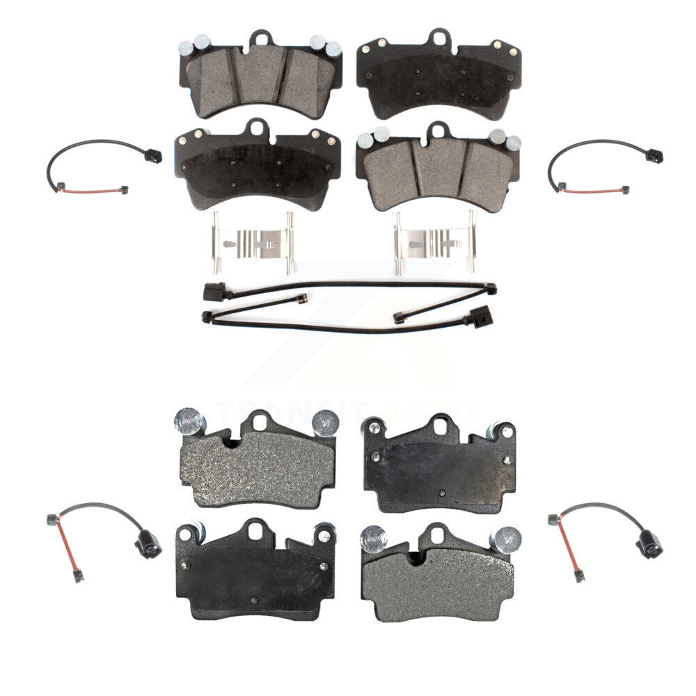 Ceramic Brake Pad & Extra Wear Sensor Front Rear Kit For Audi Q7 Porsche Cayenne