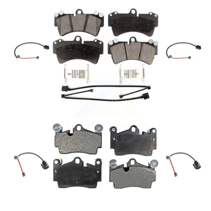 Ceramic Brake Pad & Extra Wear Sensor Front Rear Kit For Audi Q7 Porsche Cayenne