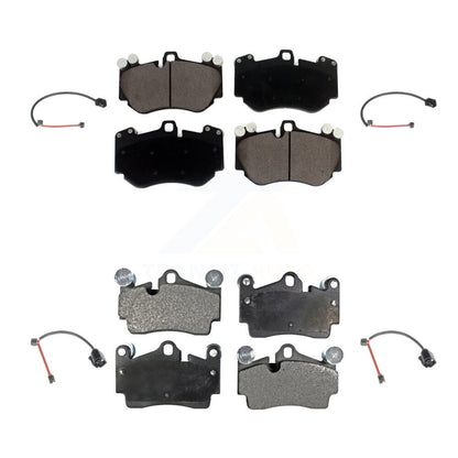 Ceramic Disc Brake Pads And Wear Sensors Front Rear Kit For Porsche Cayenne