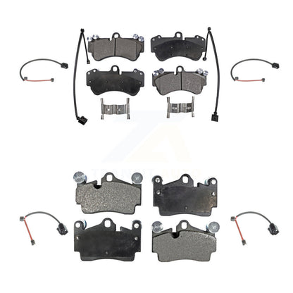 Ceramic Disc Brake Pads And Wear Sensors Front Rear Kit For Porsche Cayenne