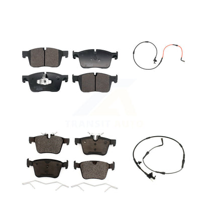 Ceramic Disc Brake Pads And Wear Sensors Front Rear Kit For Jaguar XE