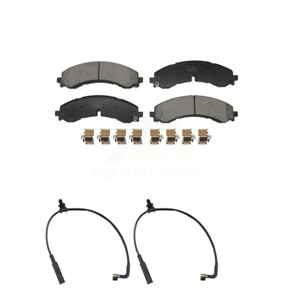 Ceramic Brake Pads & Wear Sensor Front Kit For GMC Chevrolet Sierra 2500 HD 3500