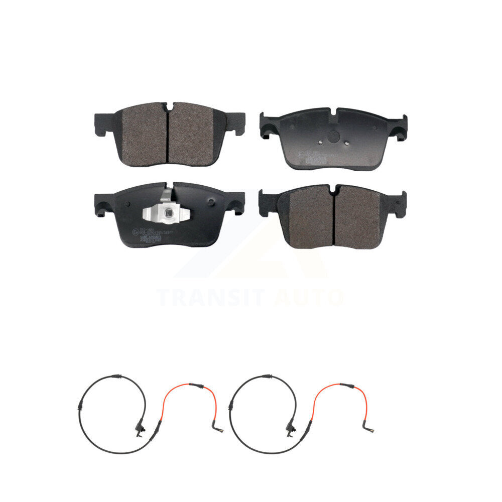 Ceramic Disc Brake Pads And Wear Sensors Front Kit For Jaguar XE