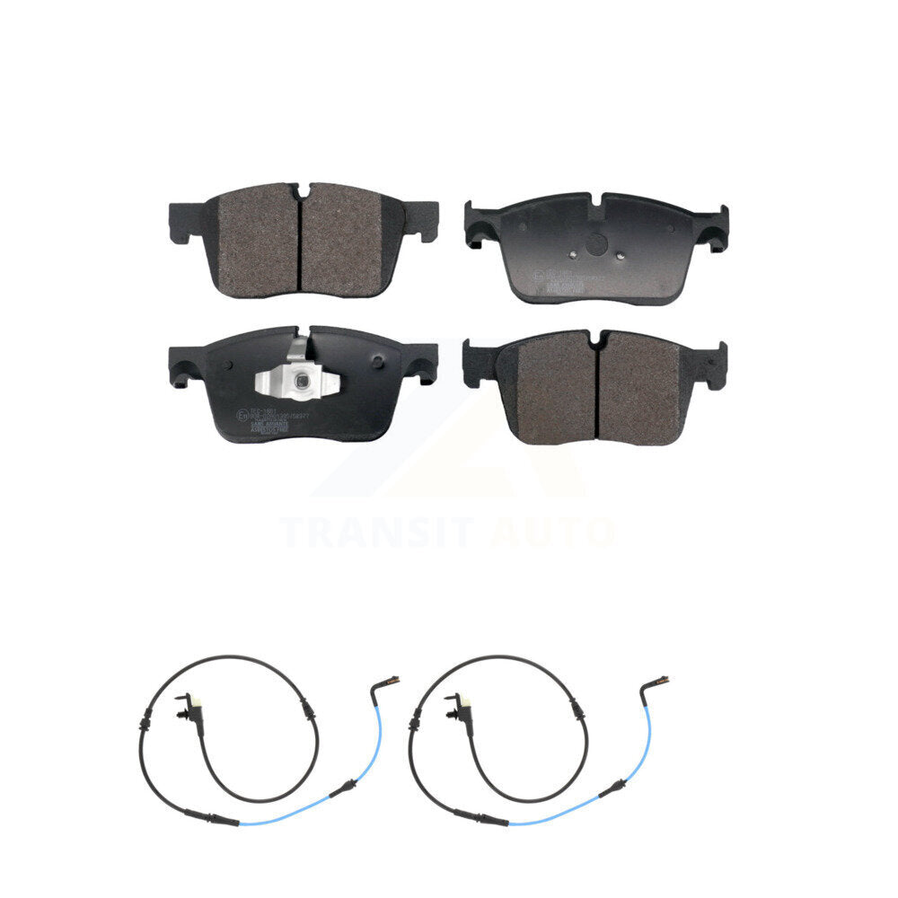 Ceramic Disc Brake Pads And Wear Sensors Front Kit For Jaguar XE XF